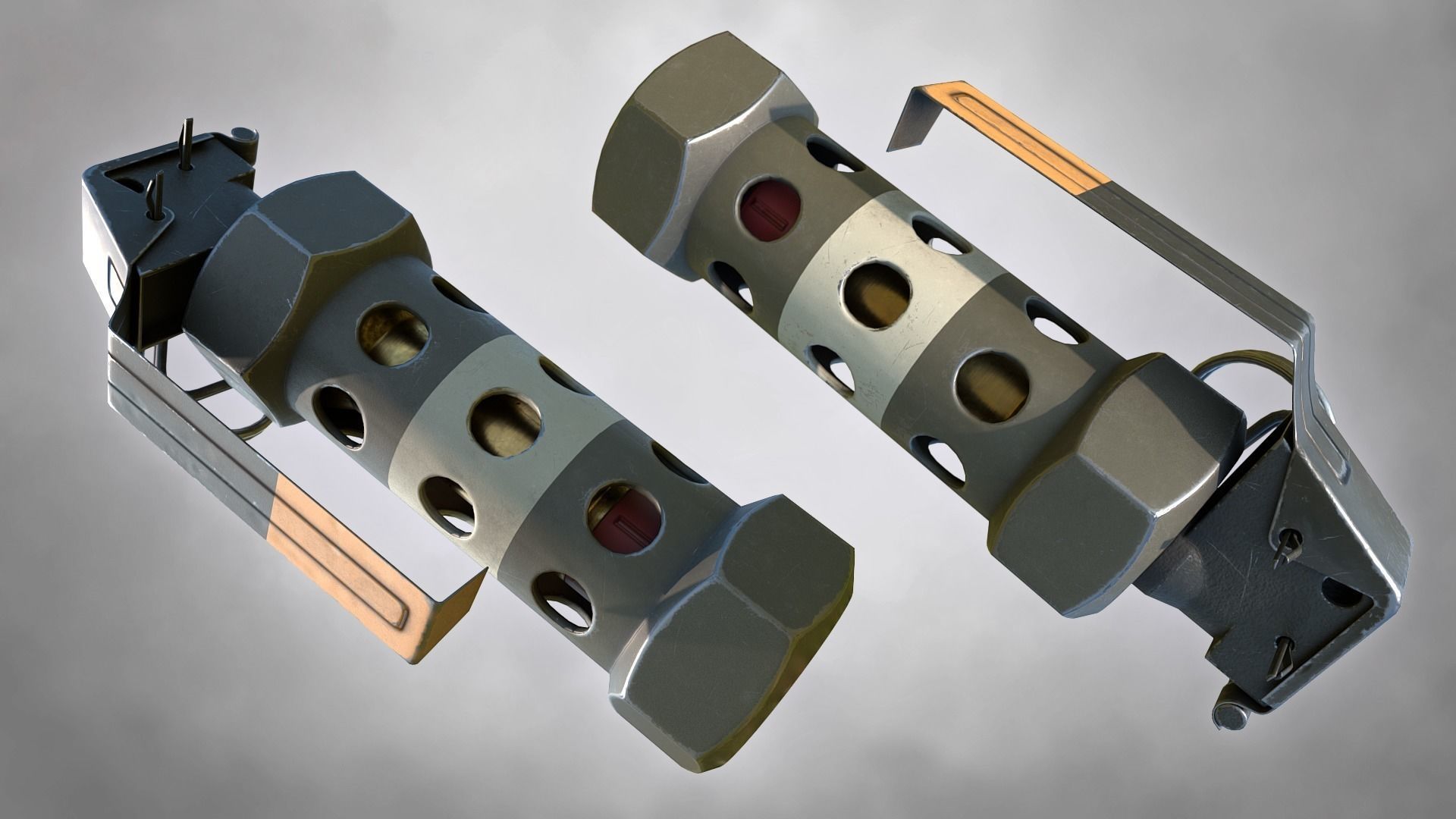 M84 Stun Grenade PBR Low-poly 3D model_3