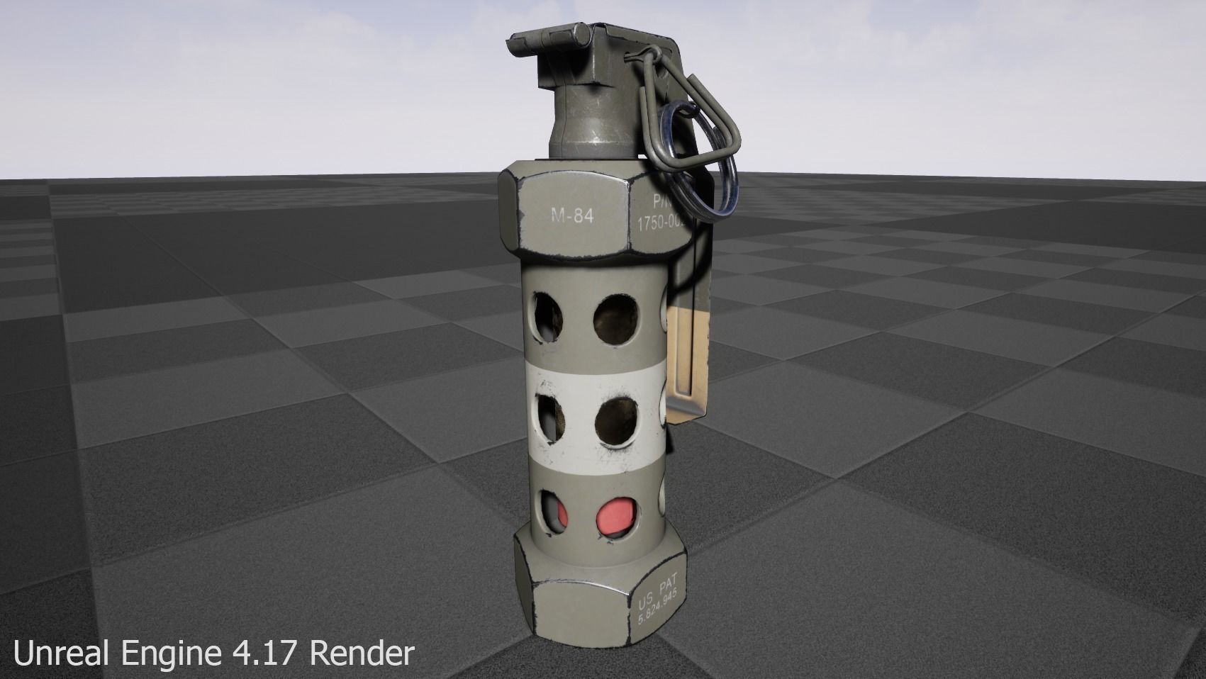 M84 Stun Grenade PBR Low-poly 3D model_7