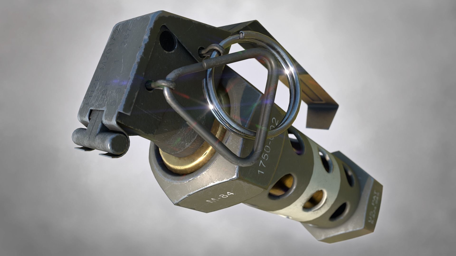 M84 Stun Grenade PBR Low-poly 3D model_1