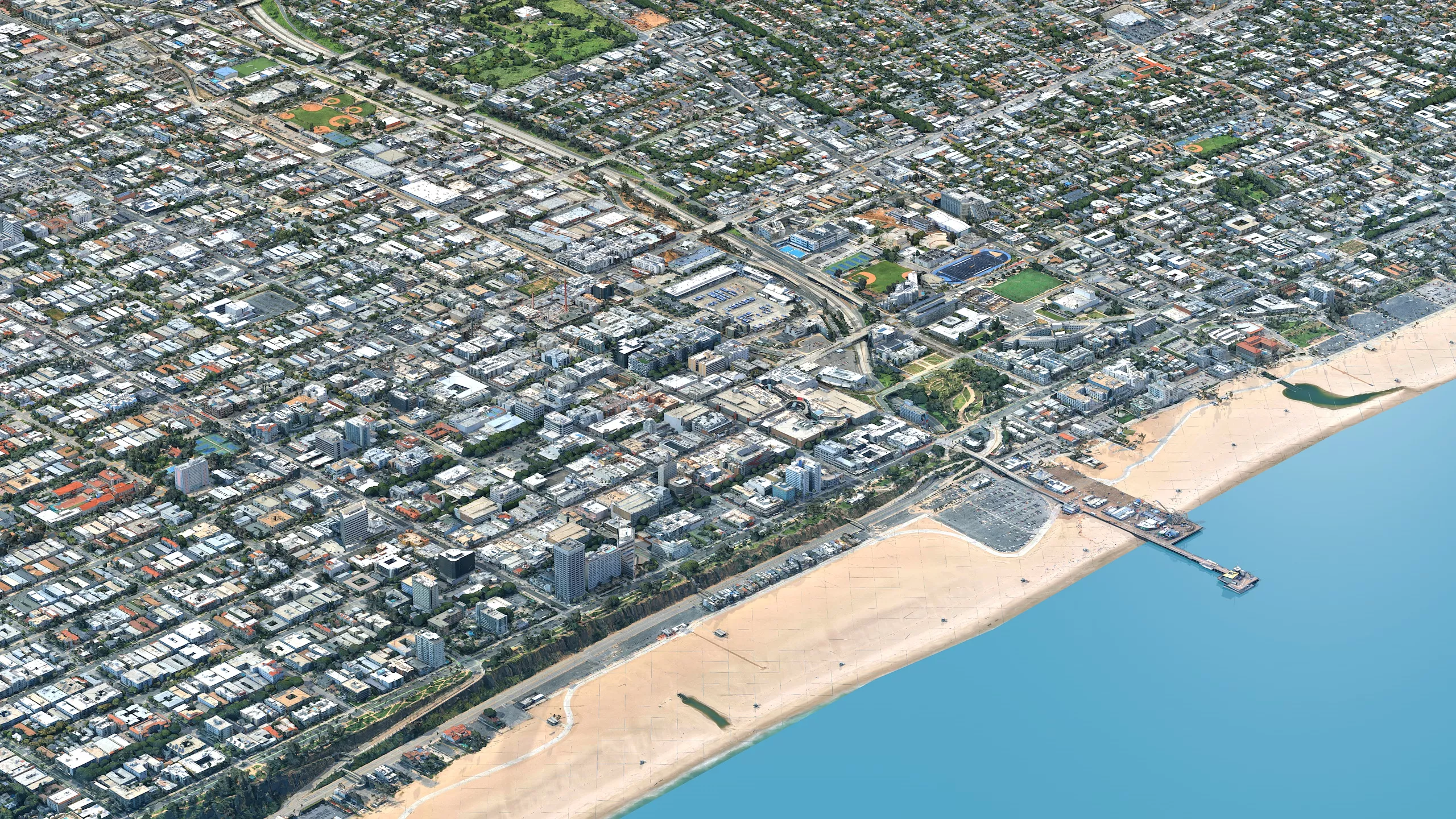 Santa Monica 3D Scan City Los Angeles USA 3D model