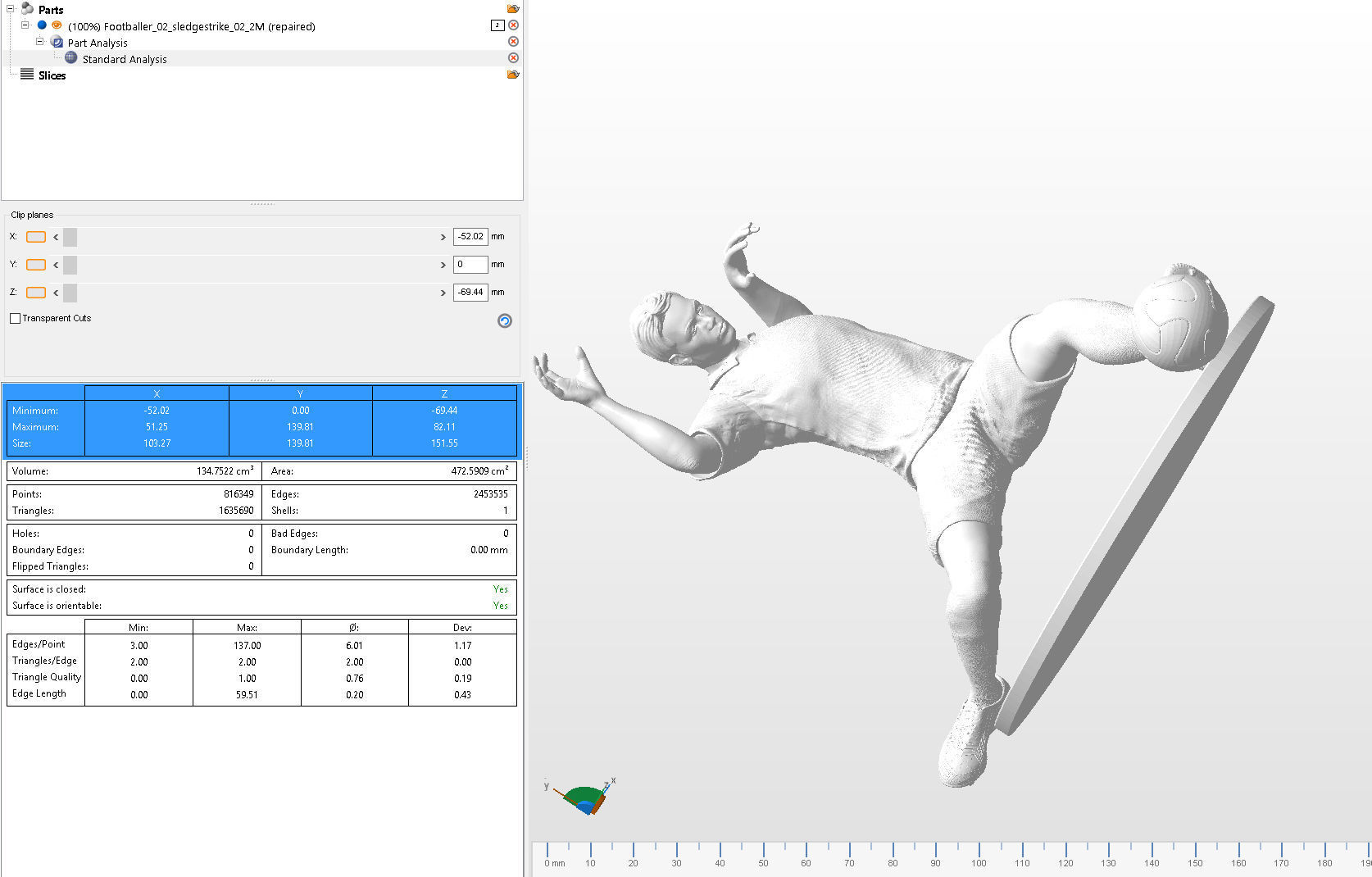 Footballer 02 Sledge Strike 02 Stl 3D print model_7