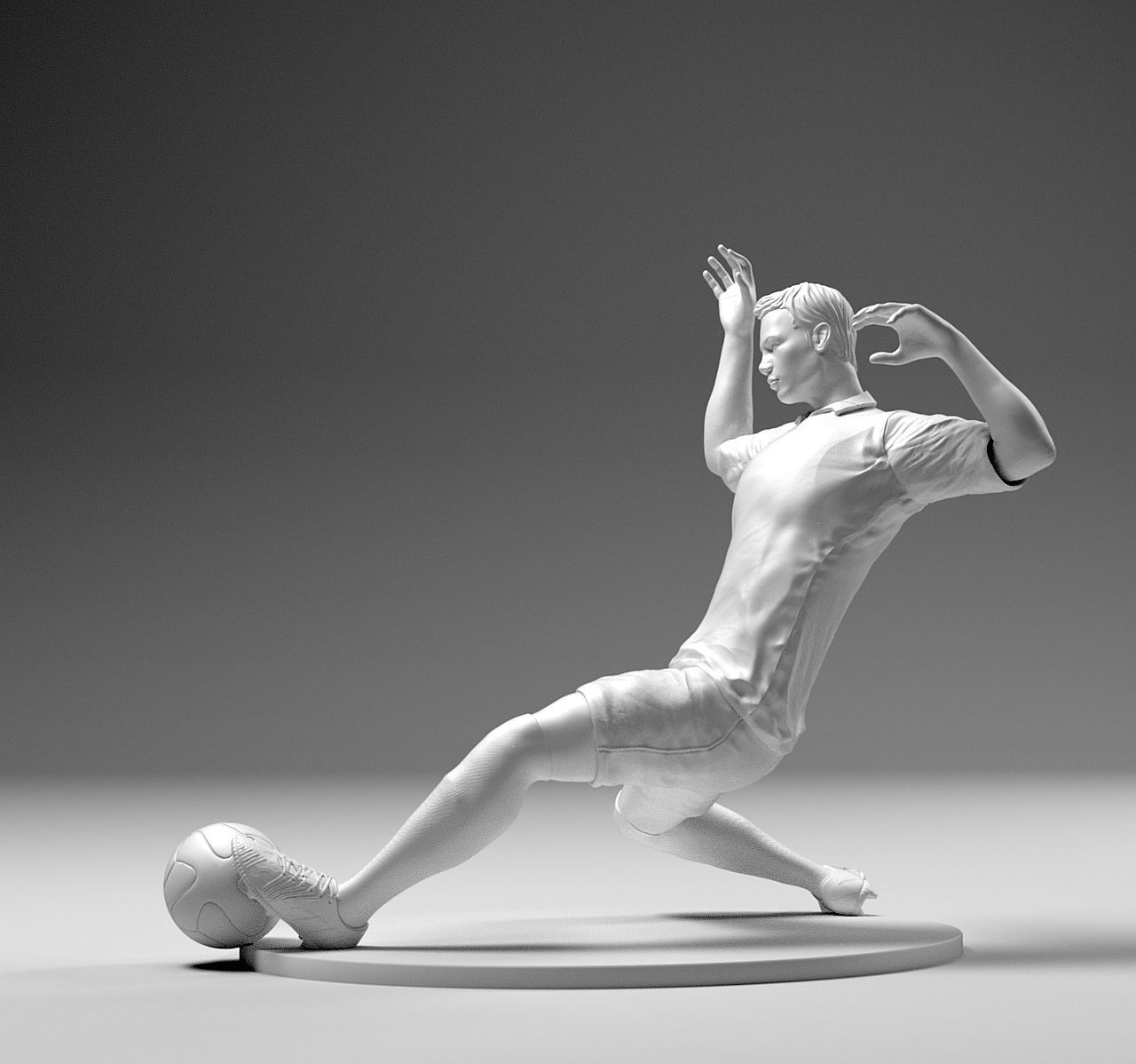Footballer 02 Sledge Strike 02 Stl 3D print model_3