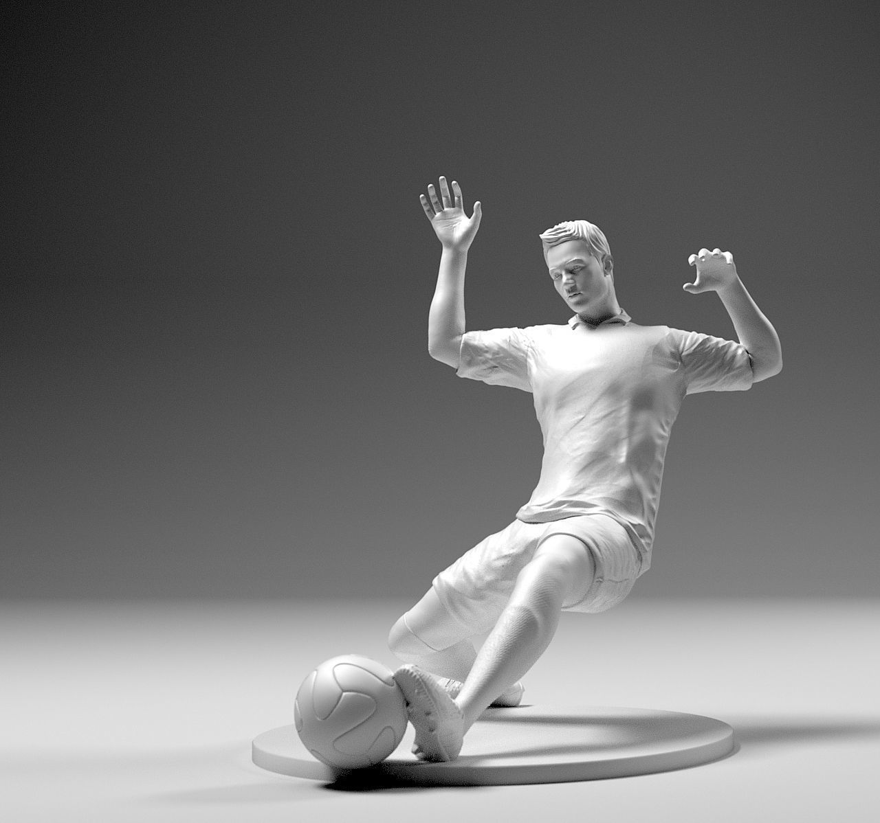 Footballer 02 Sledge Strike 02 Stl 3D print model_4