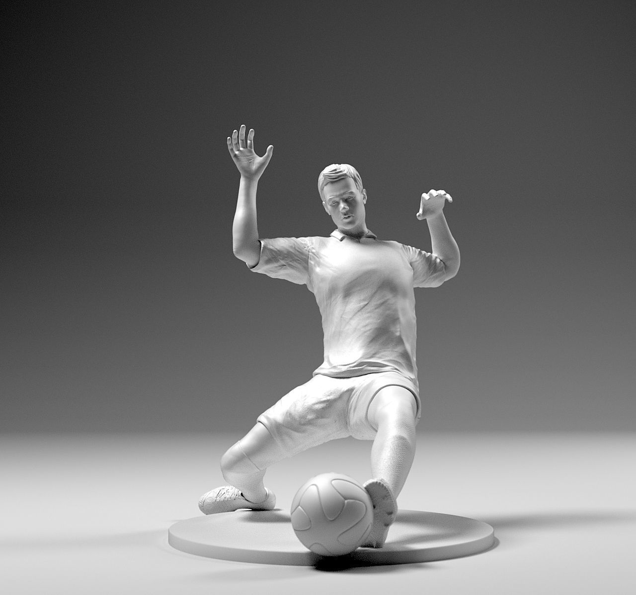 Footballer 02 Sledge Strike 02 Stl 3D print model_1