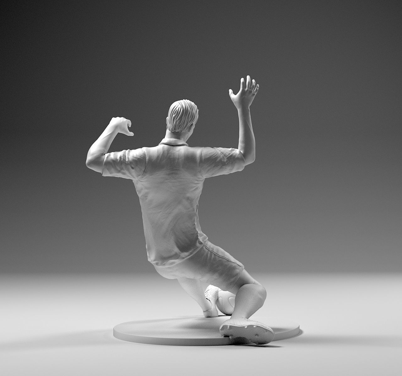 Footballer 02 Sledge Strike 02 Stl 3D print model_5
