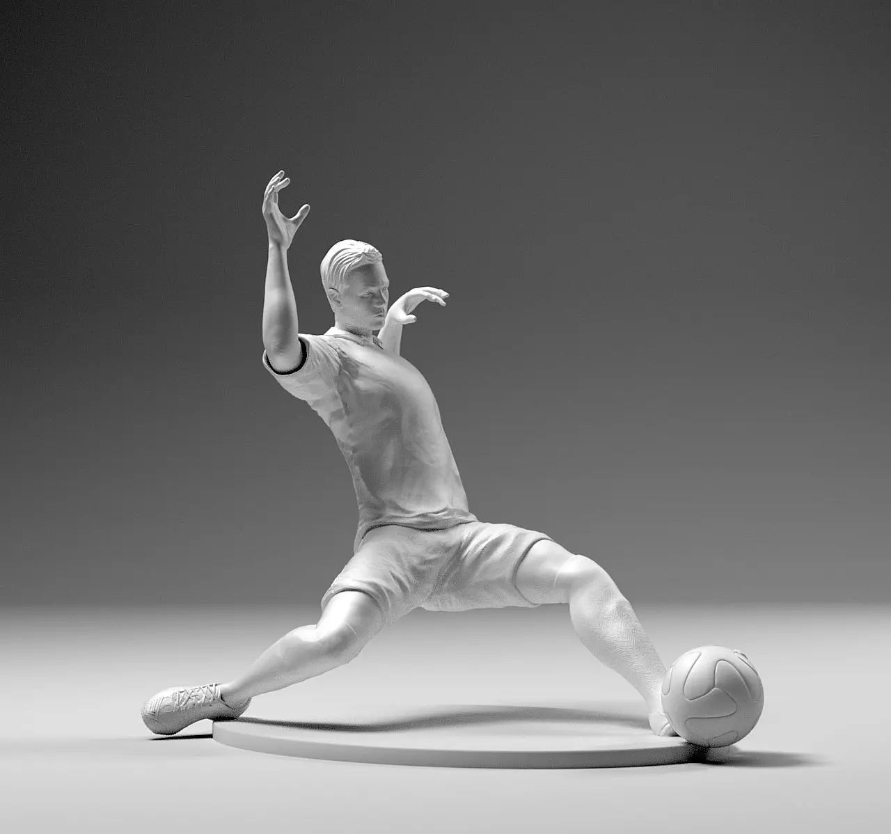 Footballer 02 Sledge Strike 02 Stl 3D print model_0