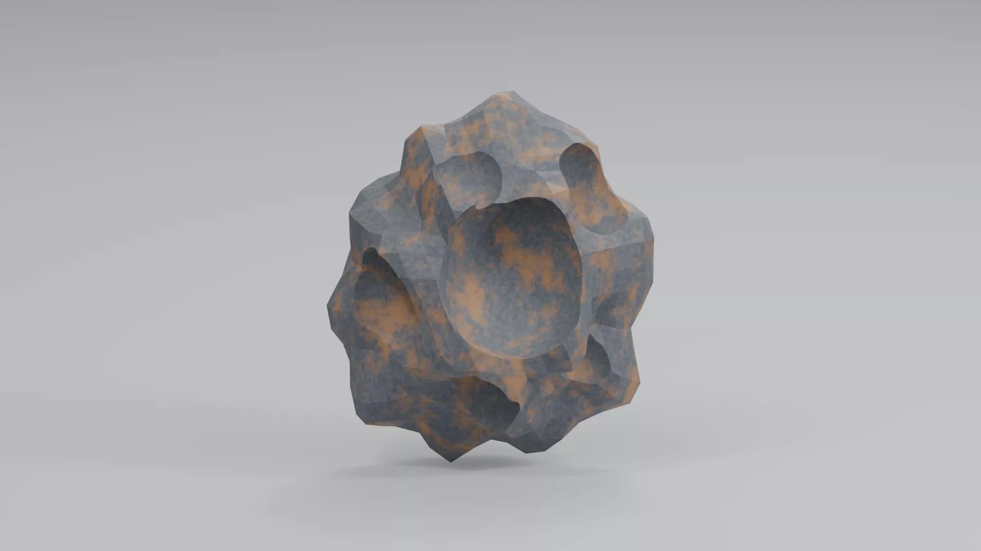 Irregular Cratered Space Rock Low-poly 3D model
