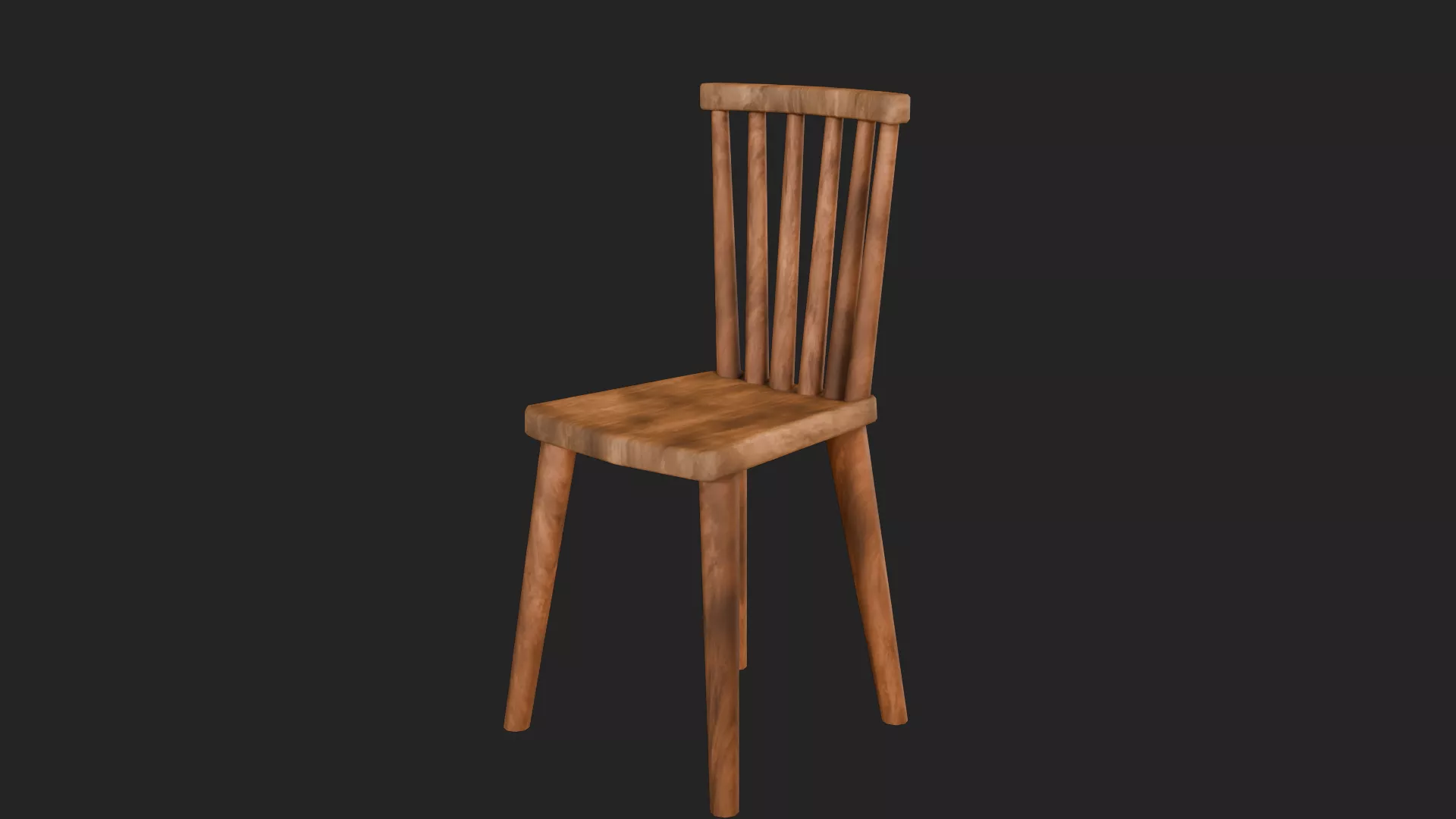 Cheap Wooden Chair Free low-poly 3D model