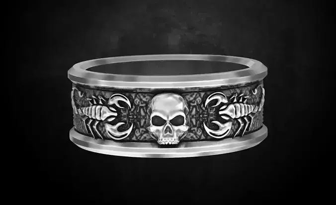 Scorpion ring and skull 137