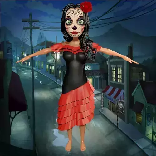 mexican girl 3D model