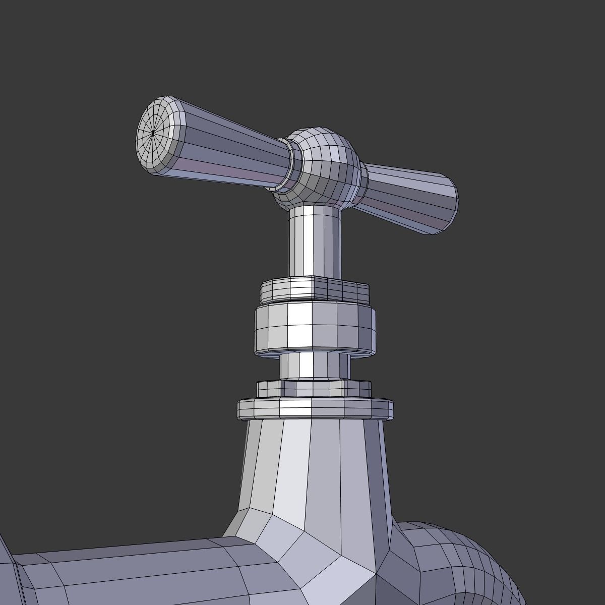 Old faucet tap 3D model_7