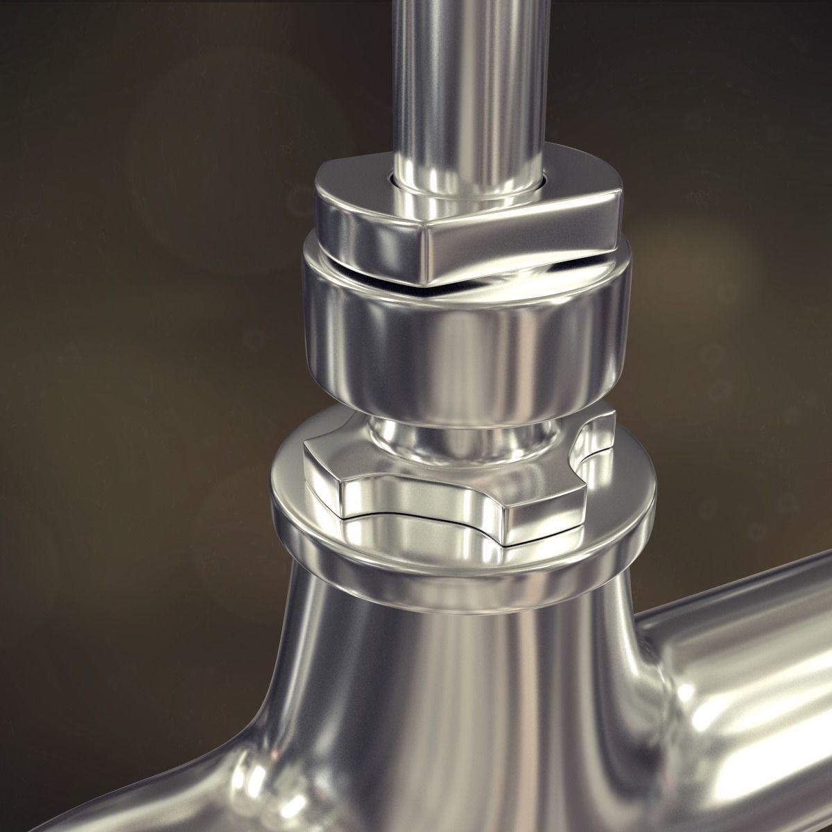 Old faucet tap 3D model_4