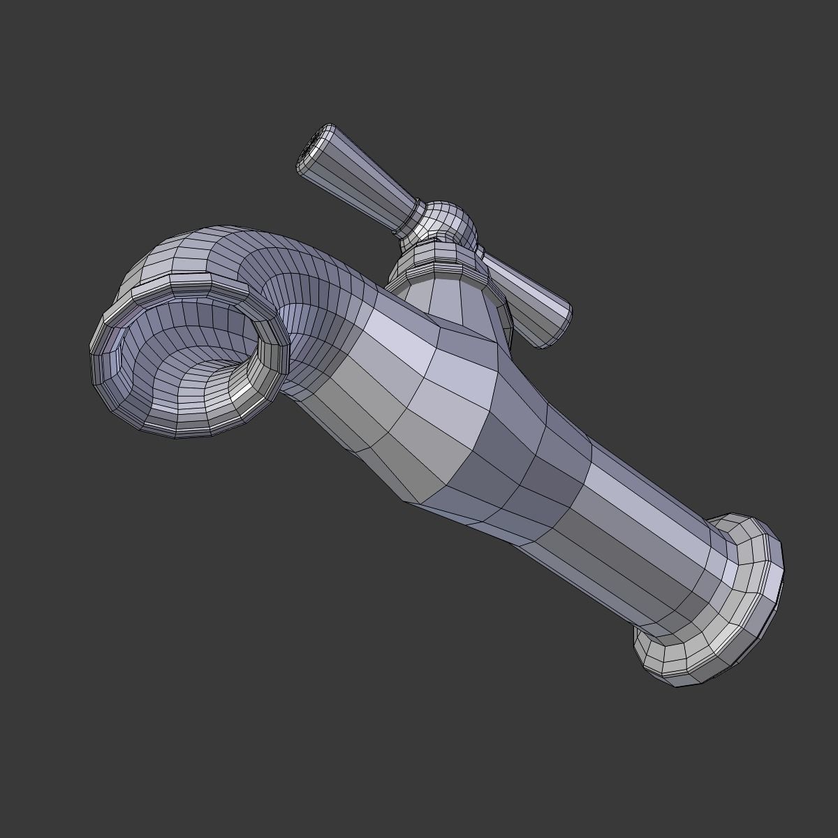 Old faucet tap 3D model_5