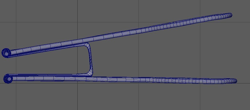 Binder or Bull paper clip 3D model_2