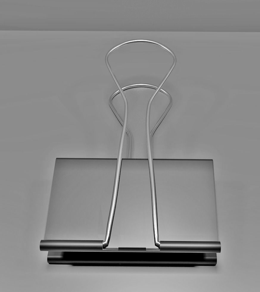 Binder or Bull paper clip 3D model_0