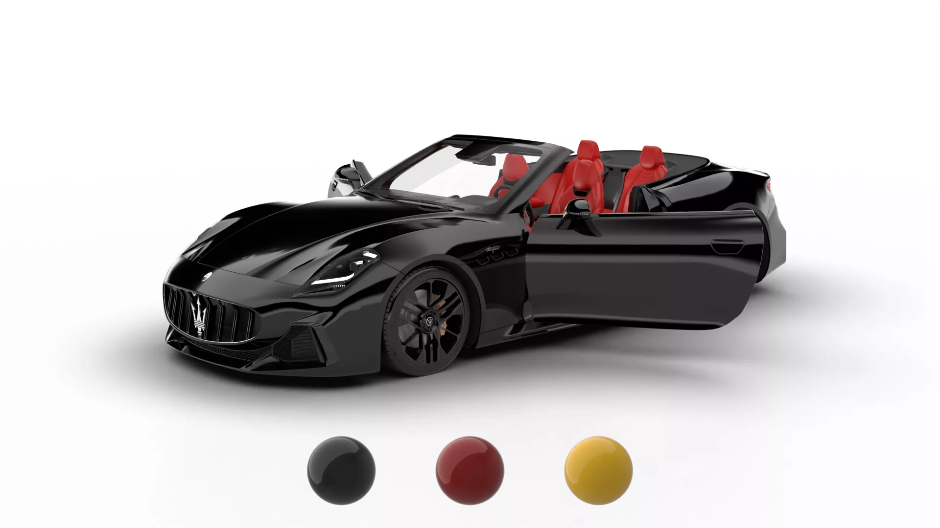 Maserati GranCabrio Trofeo 2025 HQ 3d model 3D model