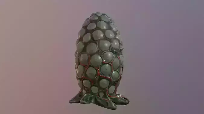 Cocon vase Low-poly 3D model