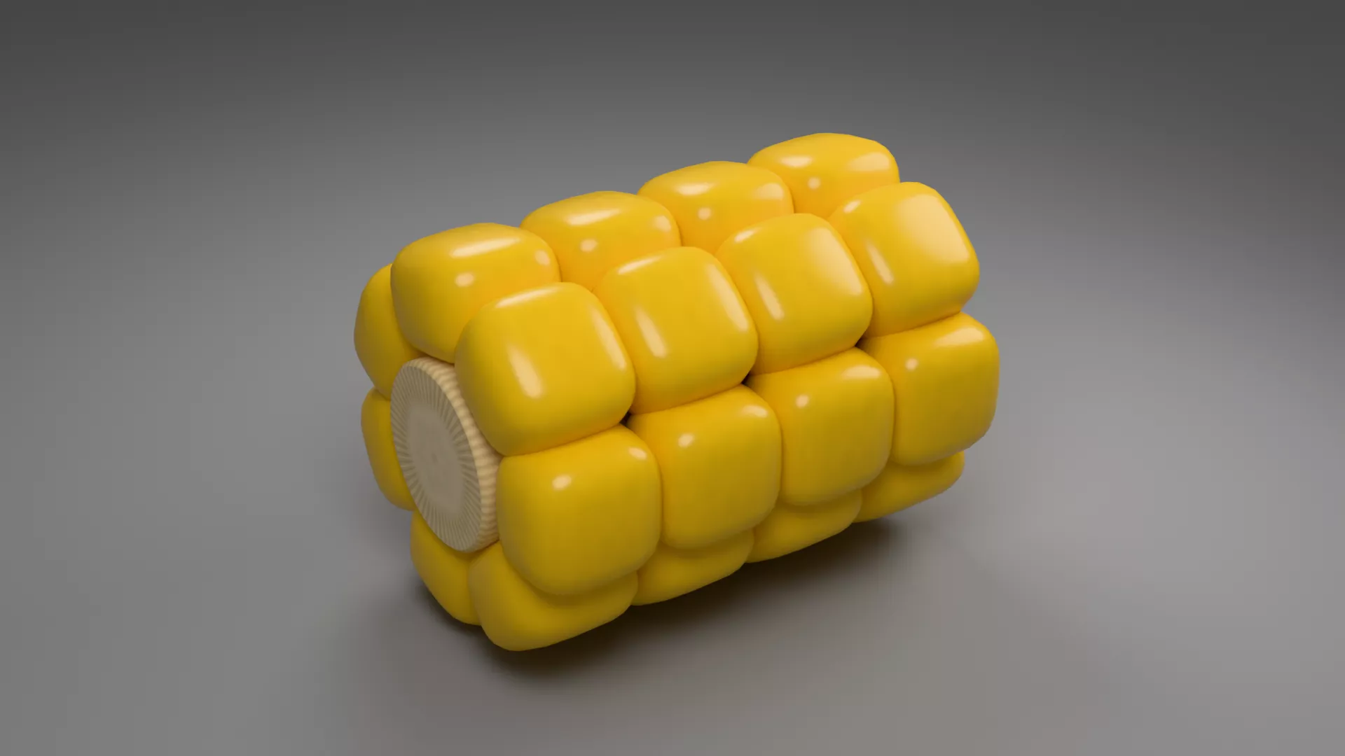 Long Golden Maize Segment Low-poly 3D model
