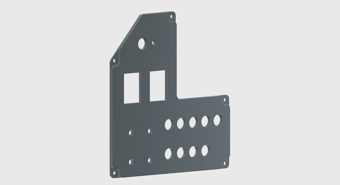 Cessna 172 G1000 Master Switch Panel 3D print model