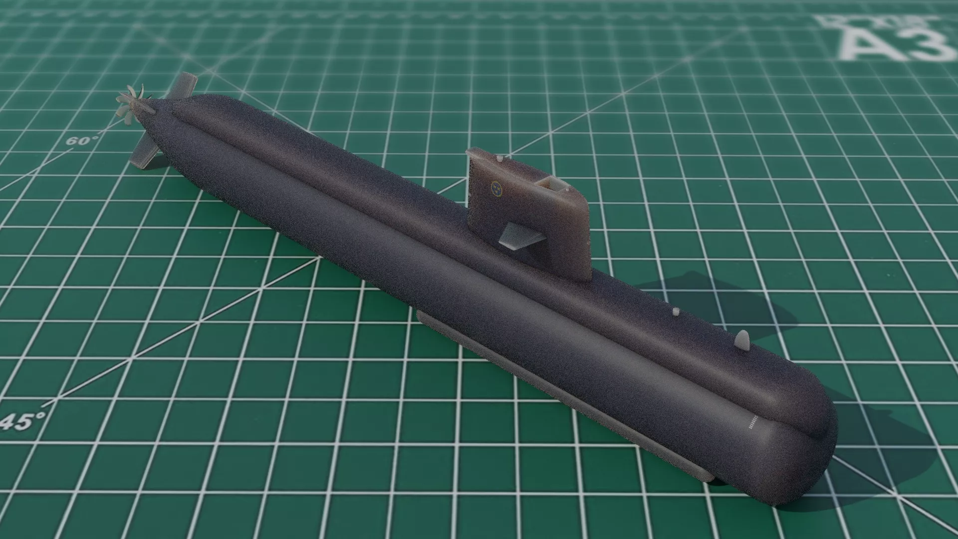 HSwMS Gotland Attack Submarine Swedish Navy 3D print model