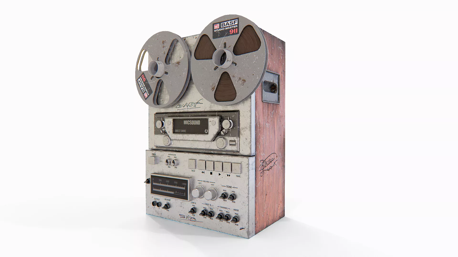 Retro Recording Low-poly 3D model
