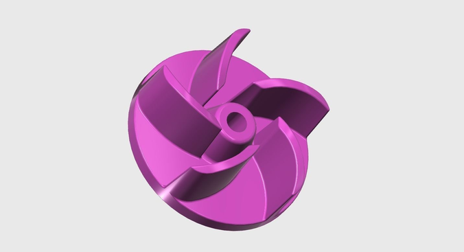 Impeller 60mm Diameter 3D print model