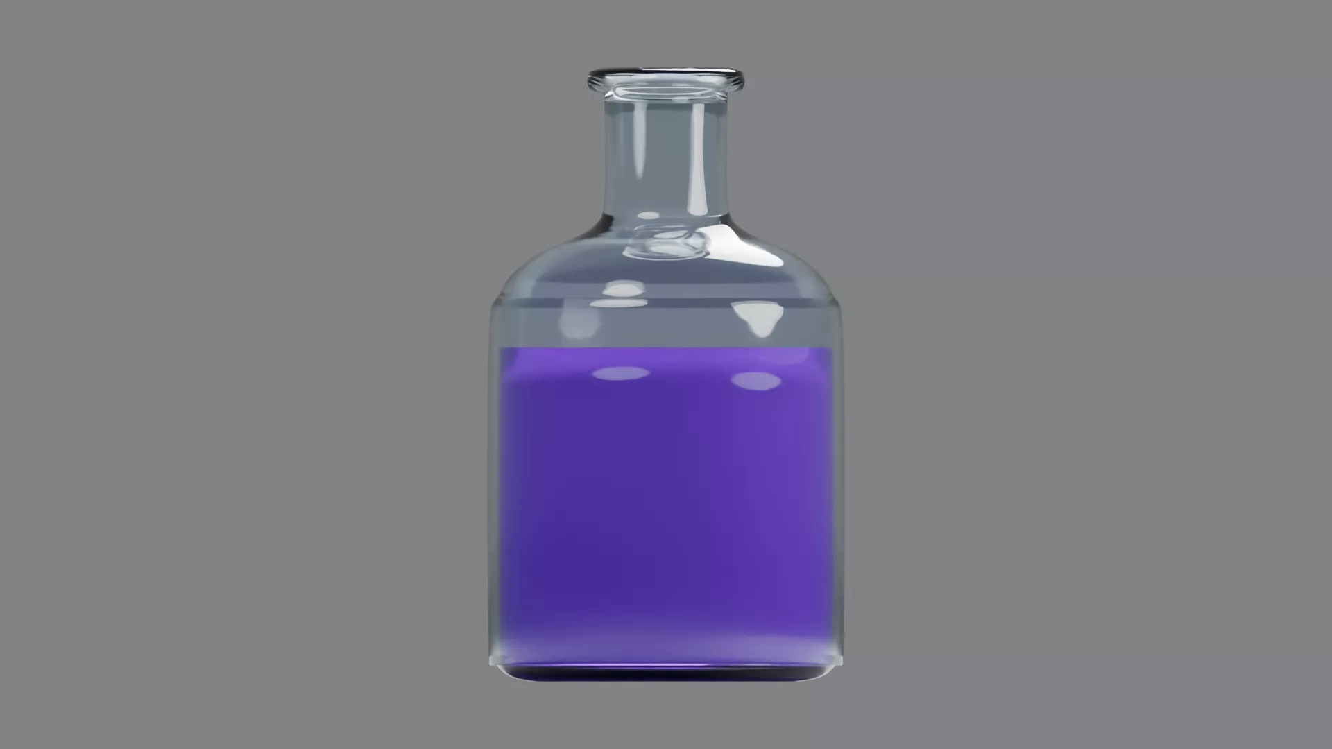 Chemical flask Low-poly 3D model