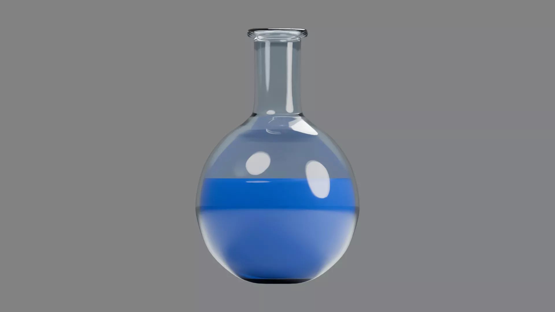 Chemical flask Low-poly 3D model
