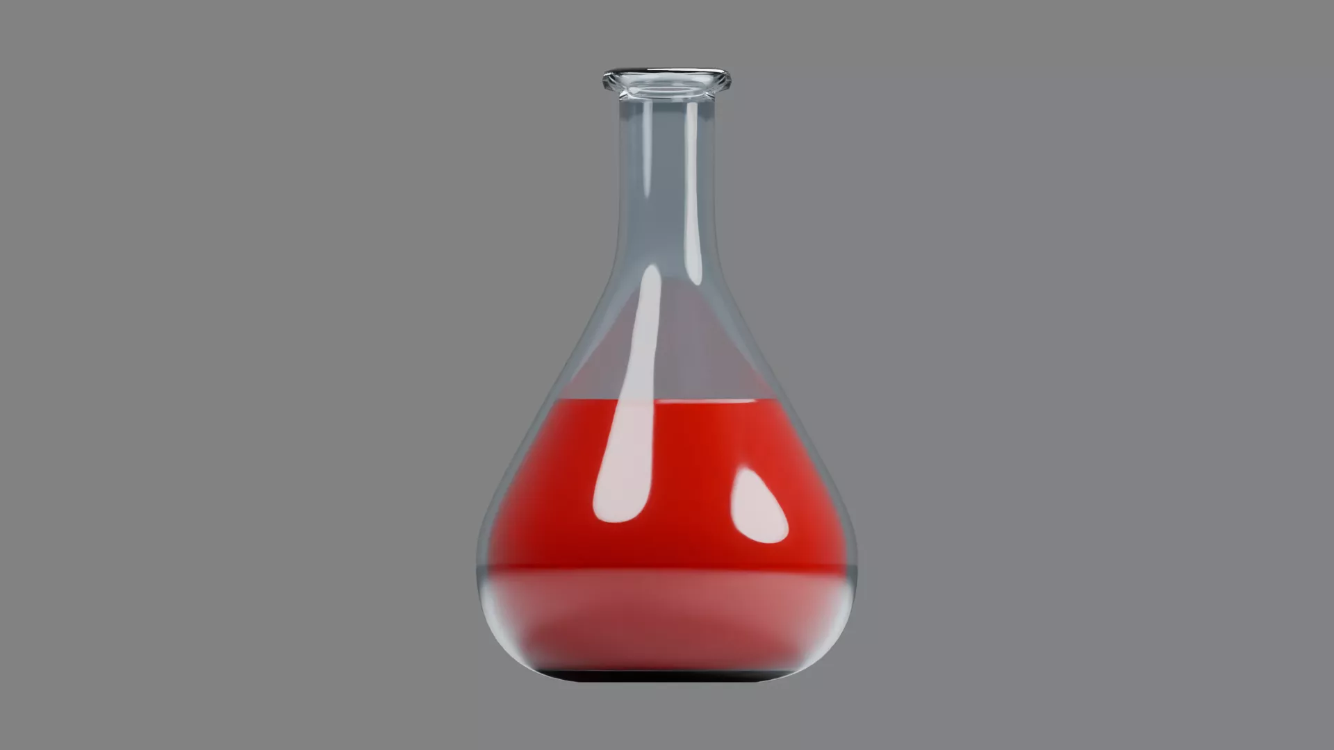 Chemical flask Low-poly 3D model