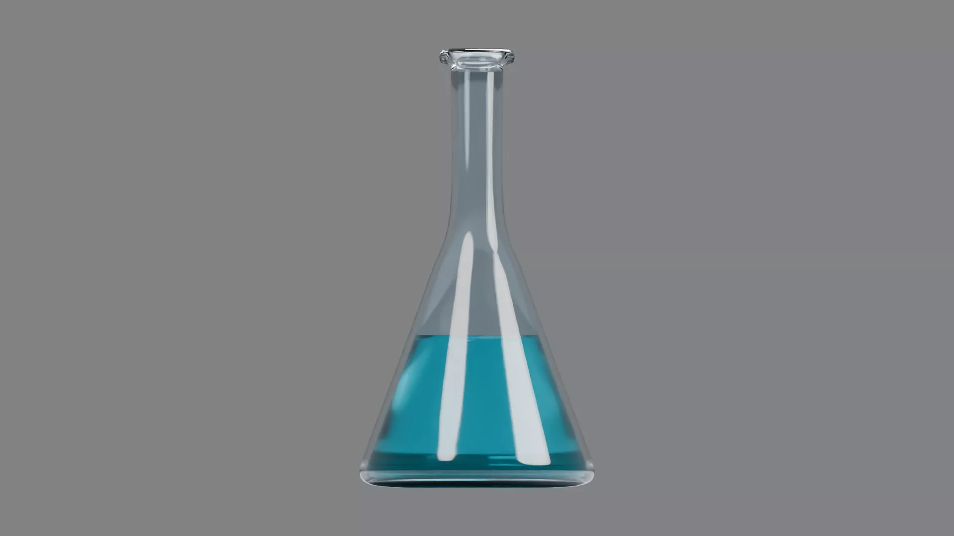Chemical flask Low-poly 3D model