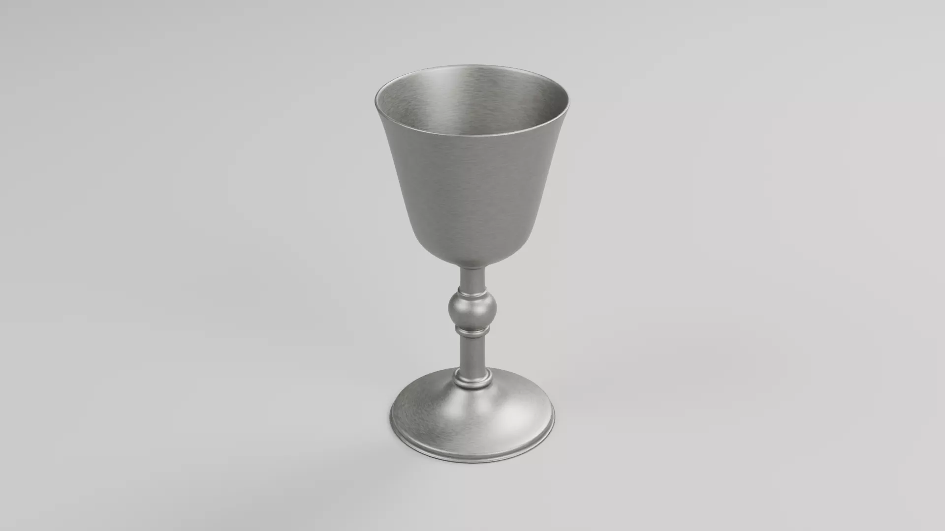 Slender Tapered Silver Chalice Low-poly 3D model