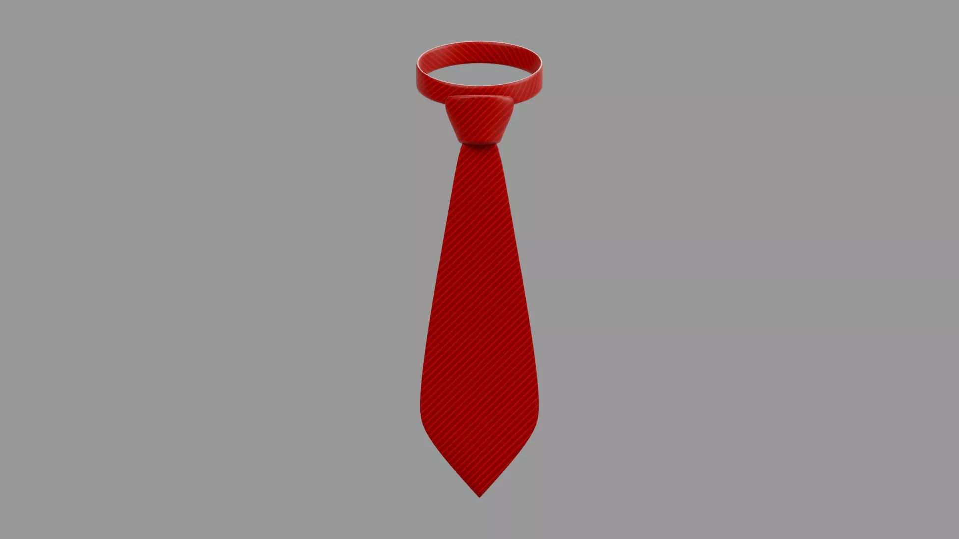 Classic Red Necktie with Pointed End Low-poly 3D model