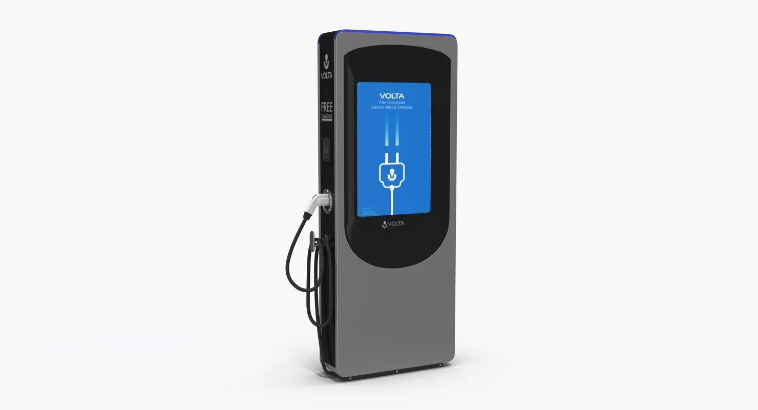 Electric Car Charging Station 3D model