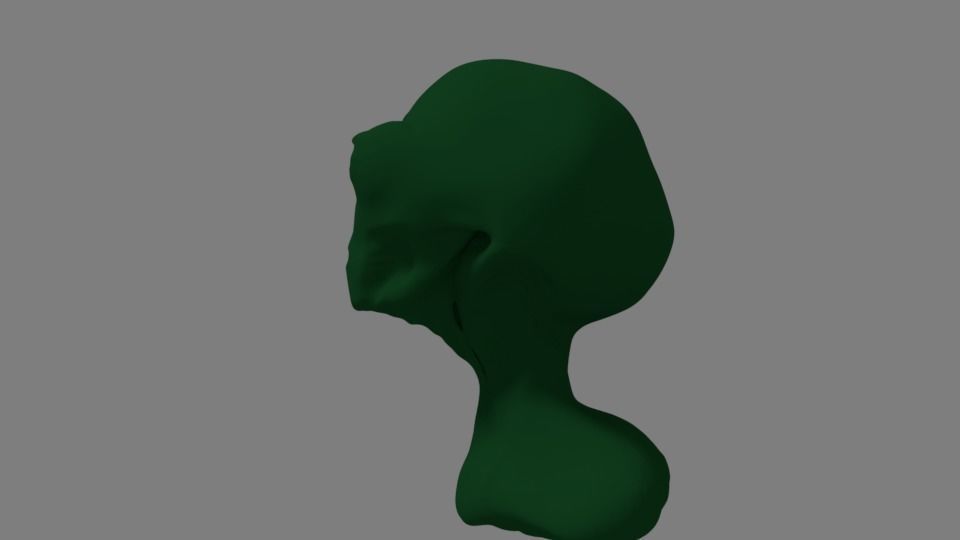 Alien head 3D model_1