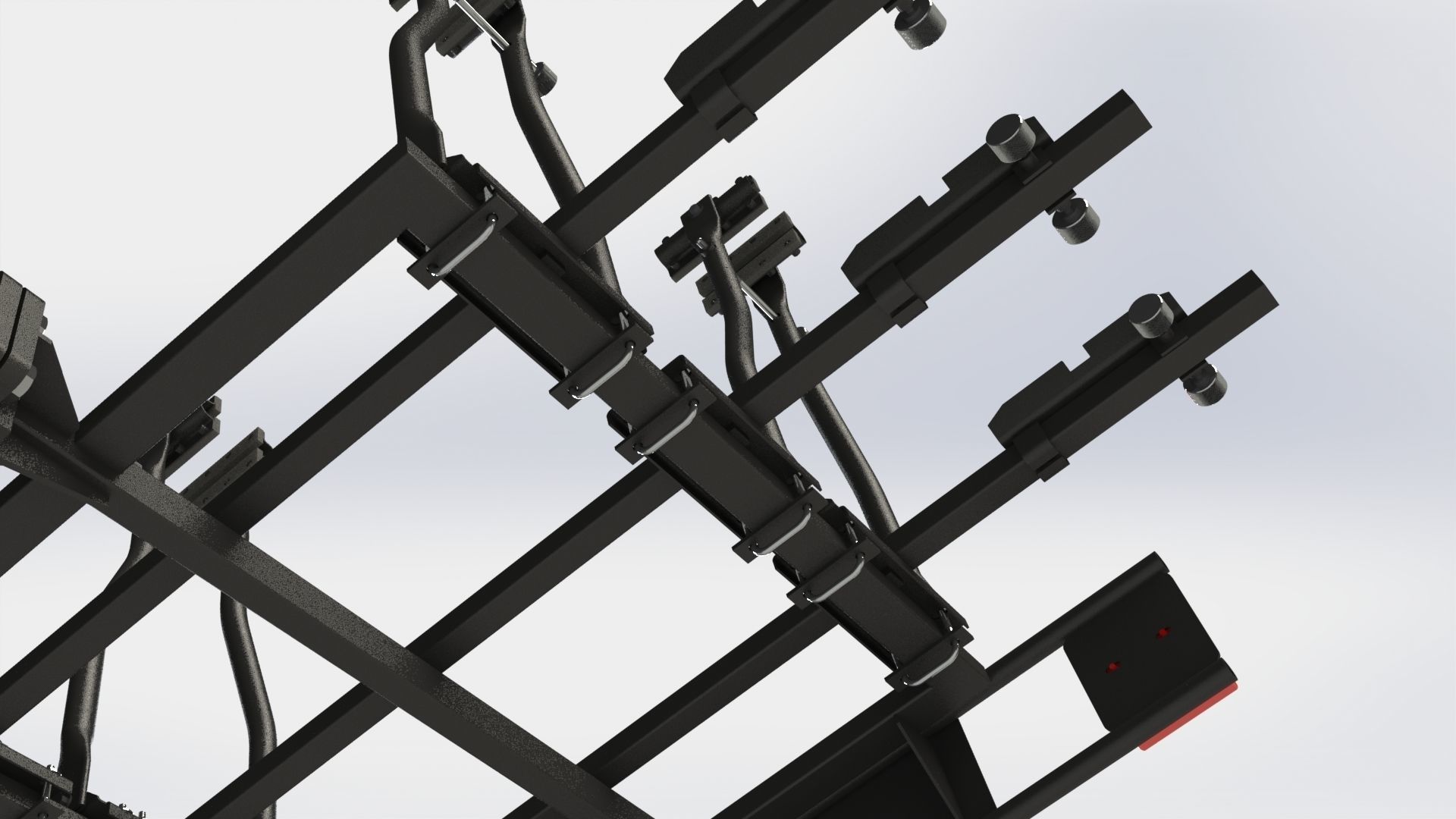 Bicycle carrier on hitch 3D model_11