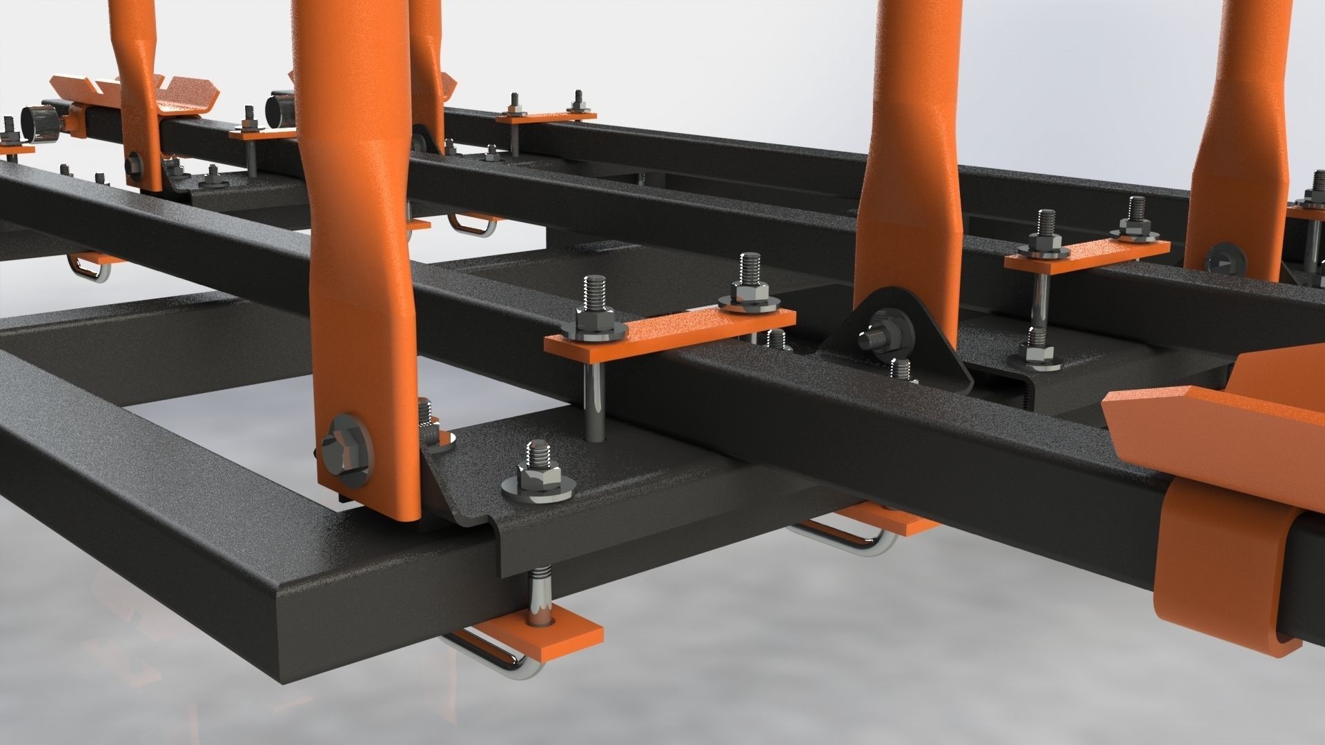 Bicycle carrier on hitch 3D model_12