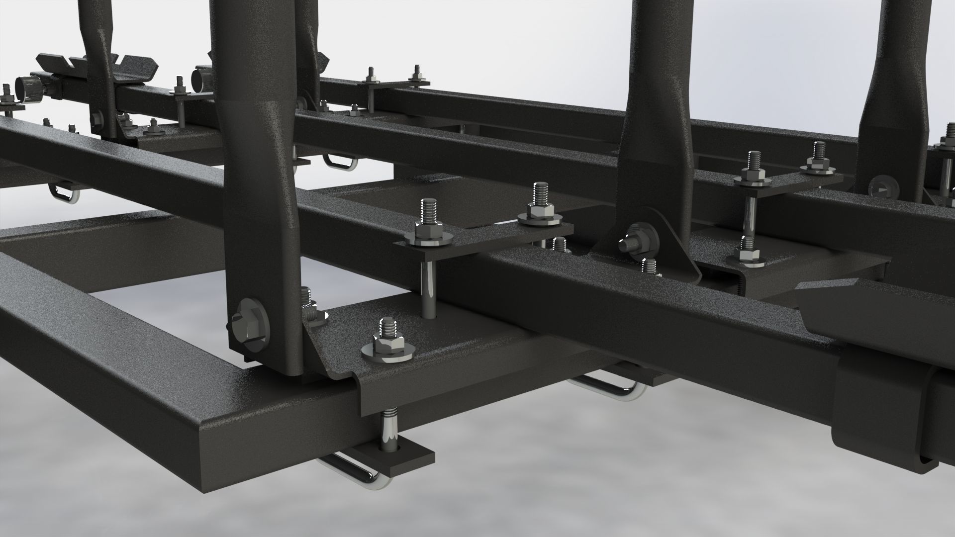 Bicycle carrier on hitch 3D model_13