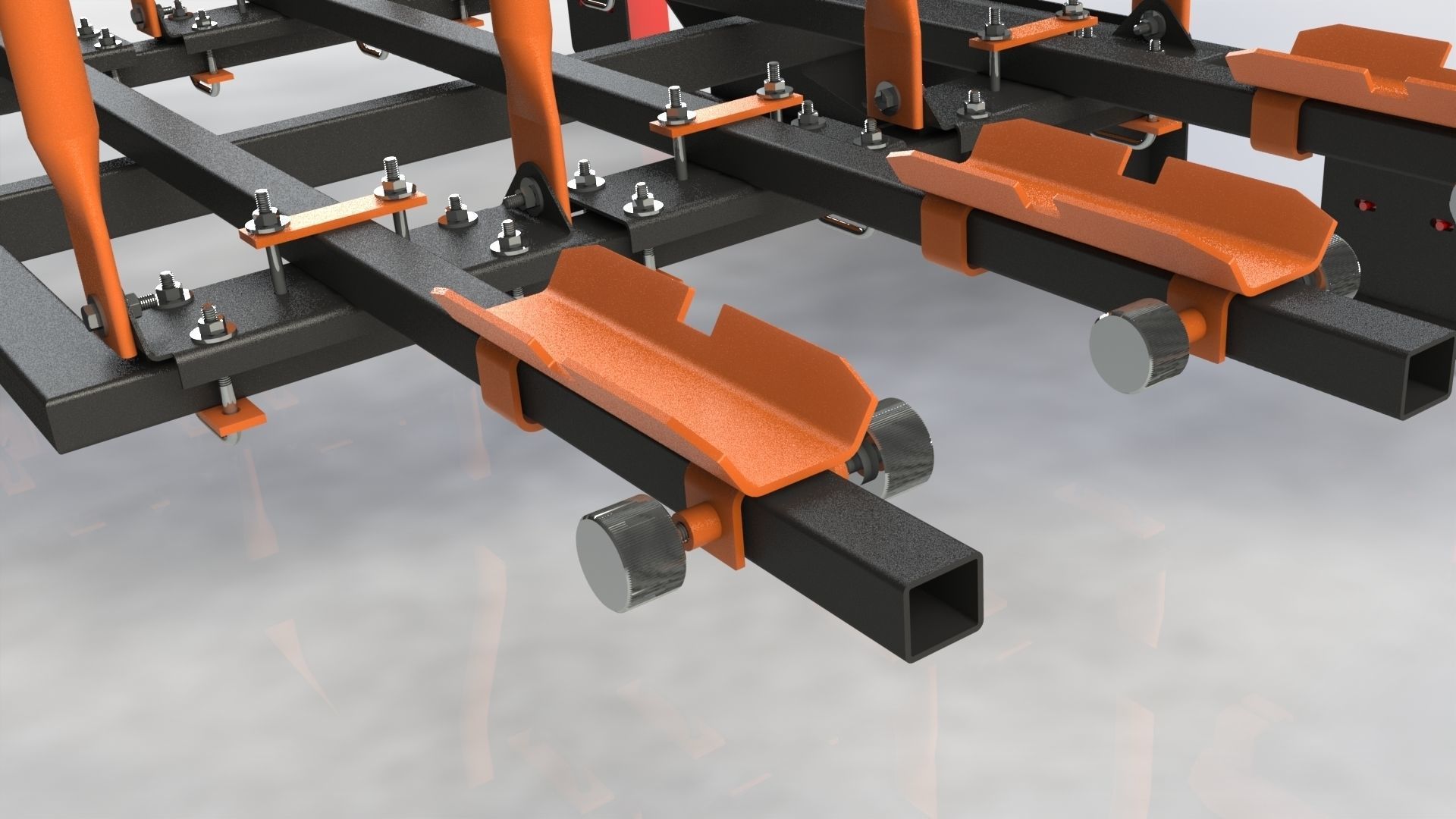 Bicycle carrier on hitch 3D model_8