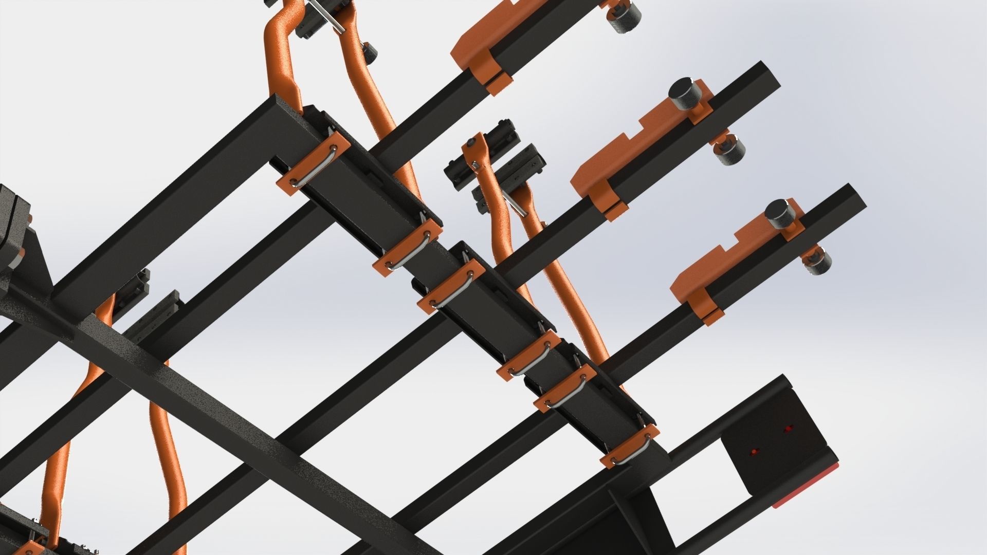 Bicycle carrier on hitch 3D model_10