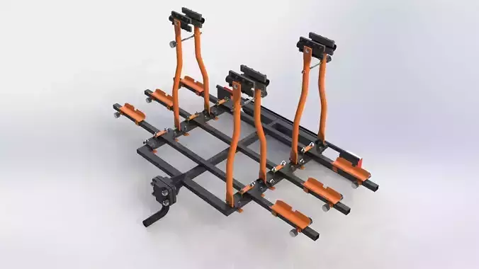 Bicycle carrier on hitch 3D model