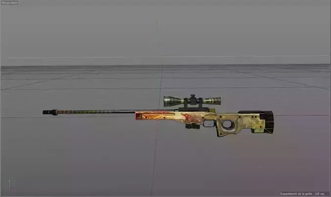 AWP Dragon Lore CSGO Free 3D model
