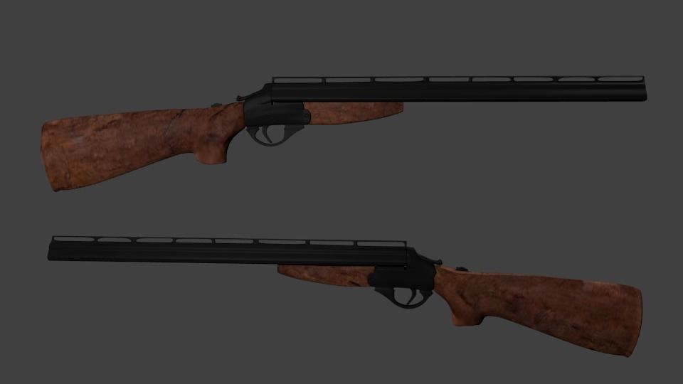 Long rifle 3D model_0