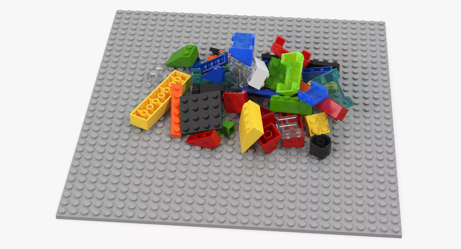 Random Lego Bricks 3D model