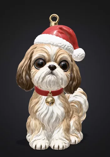 Shih Tzu Christmas Tree Ornament