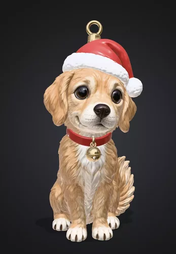 Golden Retriever Christmas Tree Ornament
