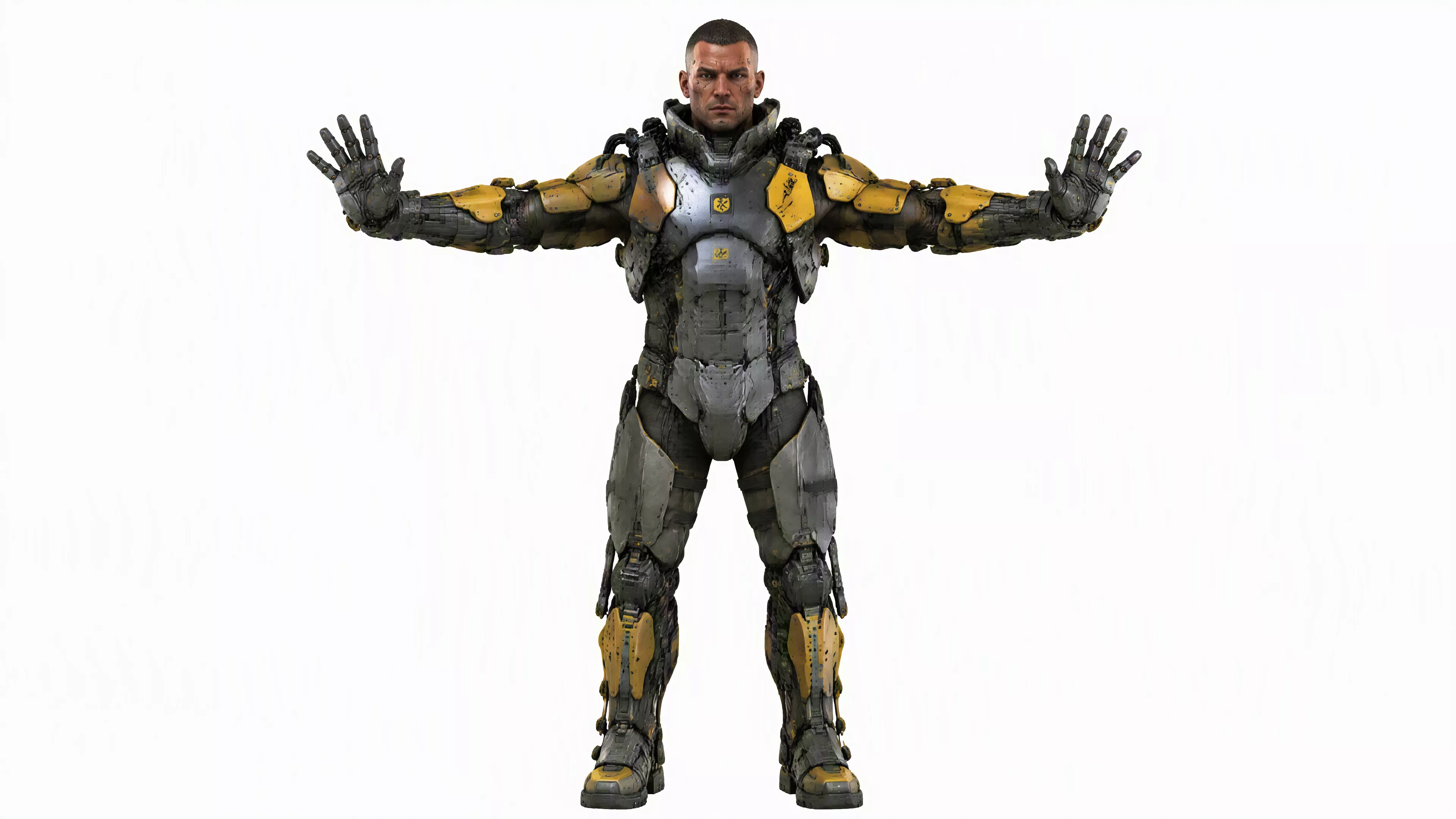 Cyberpunk Male 3D Character Fully Rigged Game Ready Low-poly 3D model