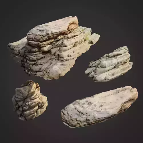 3d scanned nature stone 009