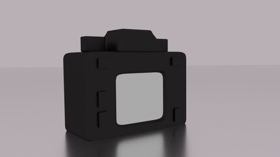 Camera Low-poly 3D model_1
