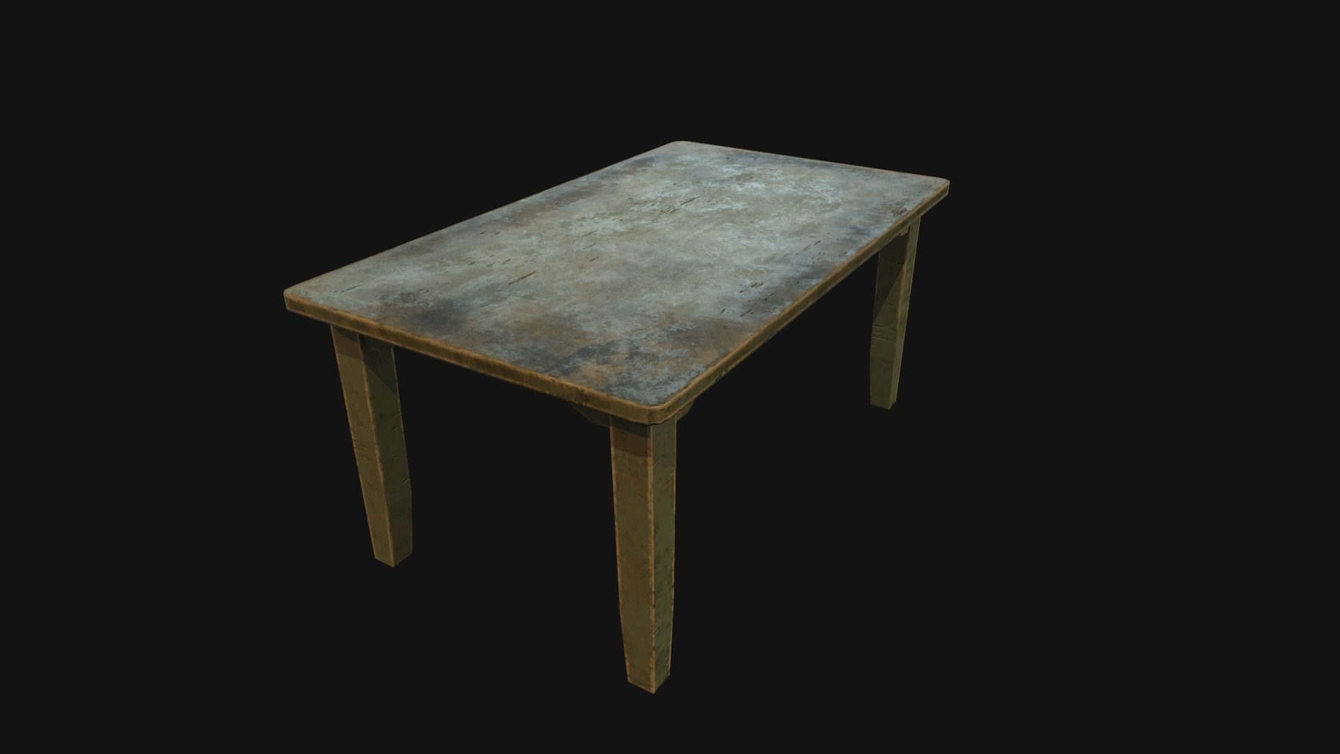 Old furniture set Low-poly 3D model_8