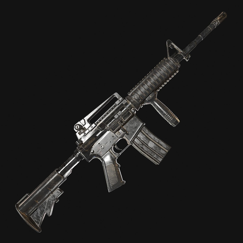 M4A1 Modular Carbine lowpoly Low-poly 3D model